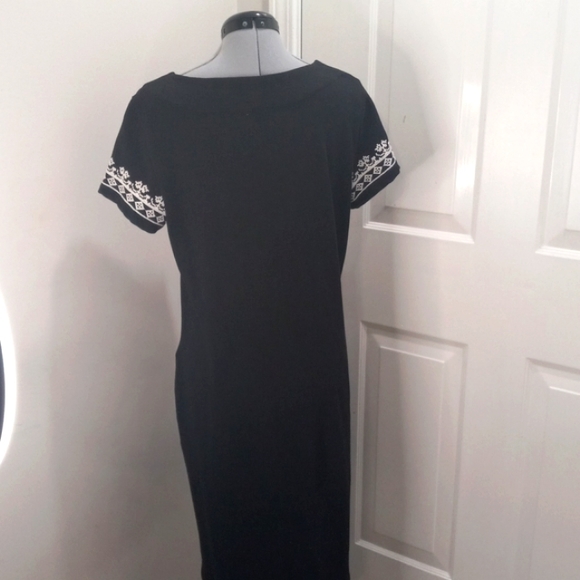 Talbots Crosstitch Black Shift with Pockets Size Med - Picture 5 of 7